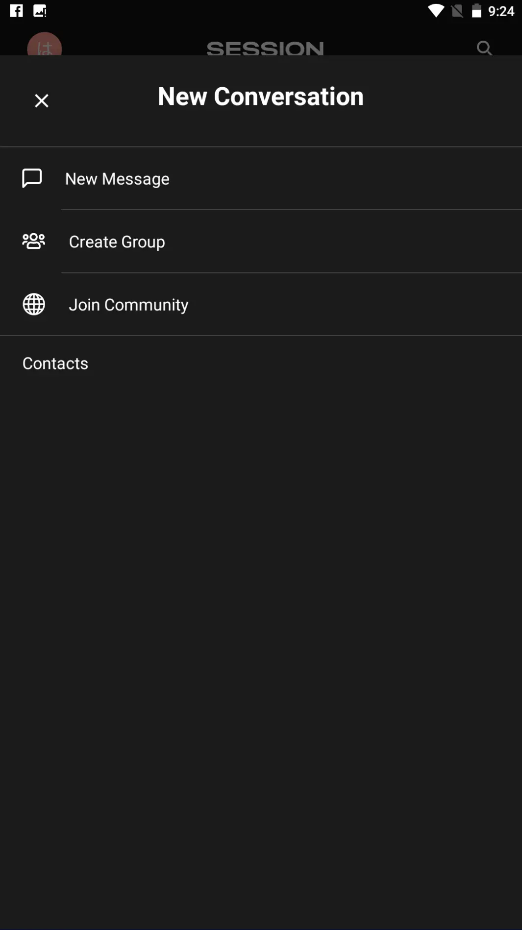 チャットの開始